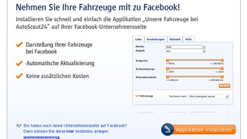 Social Media: Autoscout24 auch mit Facebook-App