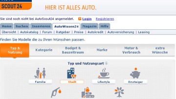 "Modellfinder": Autoscout24 bietet Suchalternative