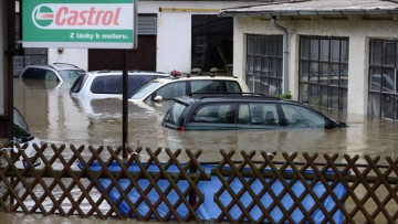 Hochwasser  Werkstatt Tschechien