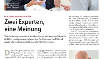 Gewerbekundengeschäft: Zwei Experten, eine Meinung