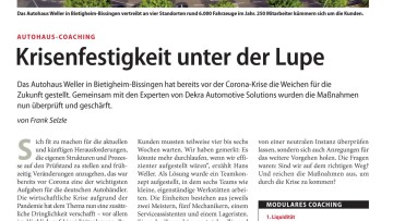 AUTOHAUS-Coaching: Krisenfestigkeit unter der Lupe