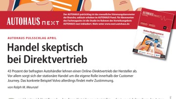 AUTOHAUS pulsSchlag April: Handel skeptisch bei Direktvertrieb