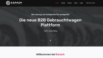 B2B-Gebrauchtwagenplattform: Karach wirbt mit kostenloser Nutzung