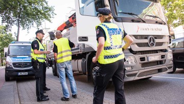 Polizeikontrolle Hamburg lkw