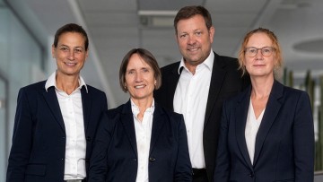 V. li.: Nina-Stephanie Bartha, Sandra Ebert, Jörn Everhard (Sprecher) und Michelle Giblin