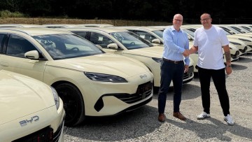 Carsten Schopf, BYD (li.) und Thorsten Schumacher, Lang Gruppe