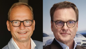 König-Geschäftsführer Dirk Steeger und BYD-Deutschlandchef Lars Bialkowski