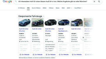 Google-Fahrzeuganzeigen