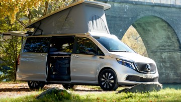 Kein günstiges Vergnügen: Vollelektrisch im Mercedes EQV Camper unterwegs