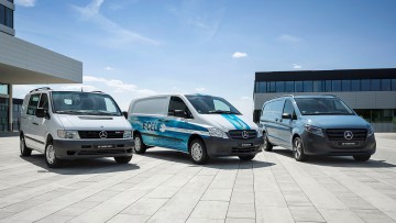 Die von Mercedes in bislang drei Generationen gebaute Transporter-Baureihe Vito feiert 2025 ihren 30. Geburtstag.