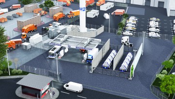 Die H2 Mobility Wasserstoff Tankstelle in Düsseldorf