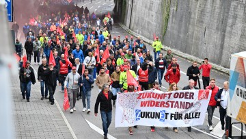 Protestzug von ZF-Mitarbeitern