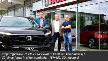 Honda-Händler außen mit Personen, die davor stehen