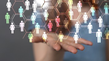 Hand, Menschen die zusammenkommen