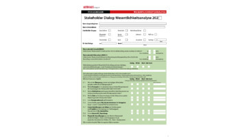 ESG: Wesentlichkeitsanalyse-Fragebogen