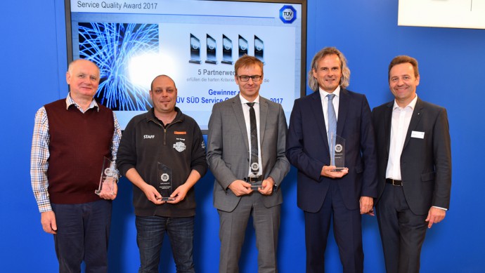 TÜV Süd verleiht "Service Quality Award"