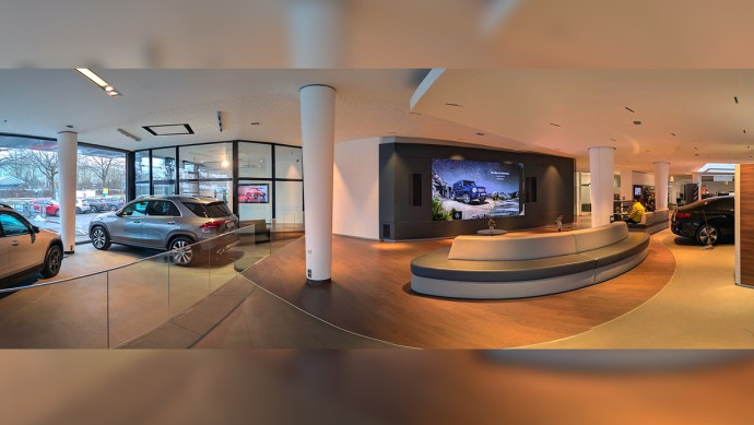 Impression auf das neugestaltete Pkw-Verkaufsareal in Erlangen