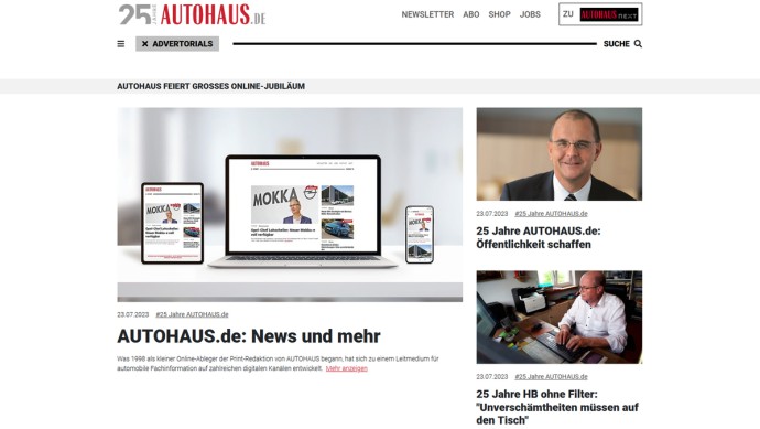 Webspecial 25 Jahre AUTOHAUS.de