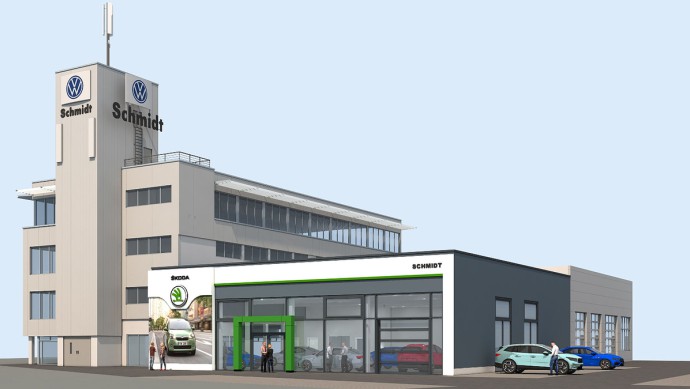 Autowelt Schmidt baut neuen Skoda-Showroom in Lünen