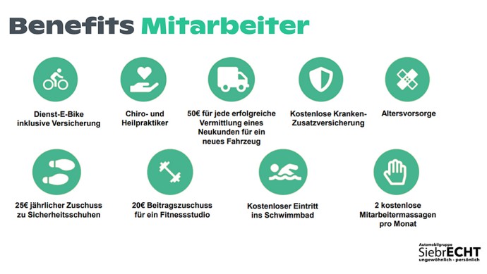 Mitarbeiter-Benefits im Autohaus Siebrecht