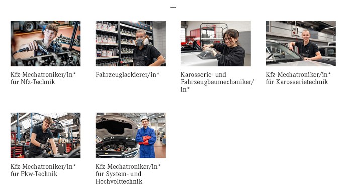 Ausbildungsstrecke im Autohaus Kunzmann