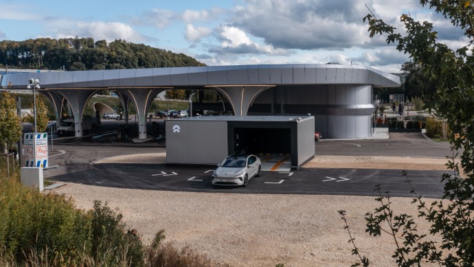 Nio Power-Swap-Station in Zusmarshausen