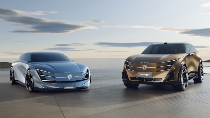 Peugeot Concept 6 (li.) und Concept 8