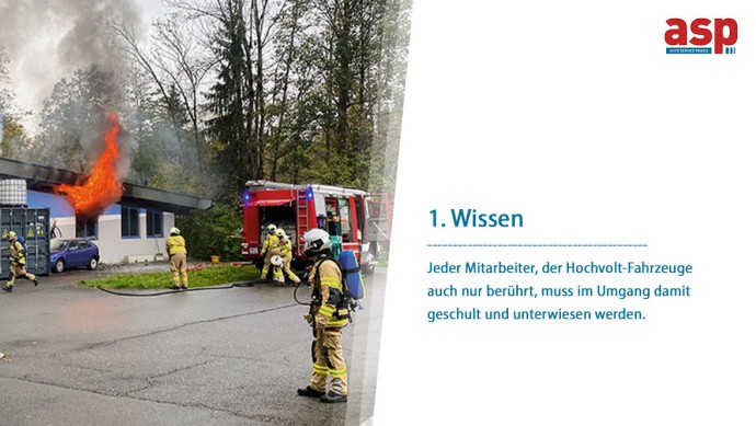 Werkstatt verunfalltes E-Auto