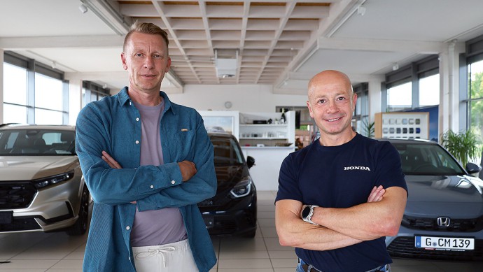 Ray Hanelt und Daniel Wirbs führen zwei Honda-Standorte in Gera und Ronneburg.