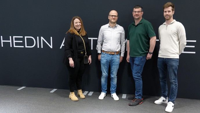 Gruppenfoto des Hedin-Projektteams für die Umstellung auf Loco-Soft