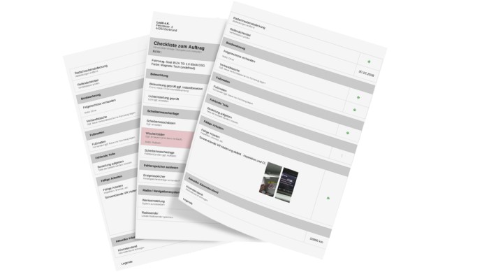 Gebrauchtwagen-Hereinnahme-Checkliste von Autohaus Lecki und Loco-Soft