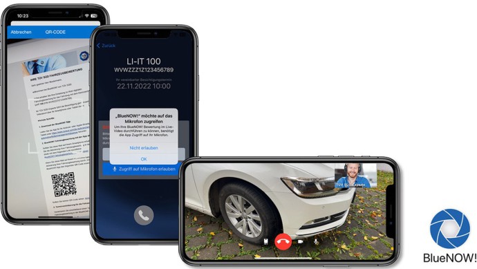 TÜV SÜD BlueNOW! Smartphones mit Screenshots Prozess
