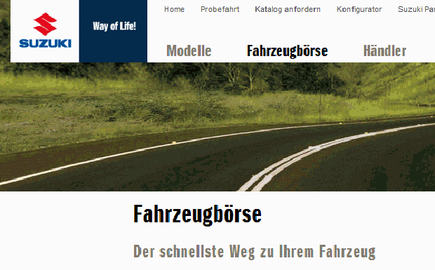 Vertriebsplattform: Suzuki erneuert GW-Börse