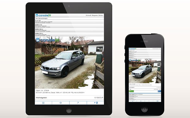 Gebrauchtwagen: Carsale24 mit mobiler Website