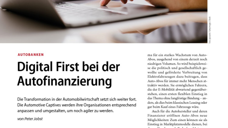 Autobanken: Digital First bei der Autofinanzierung