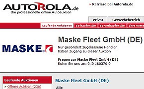 Auktionsplattform: Autorola kooperiert mit Maske Fleet