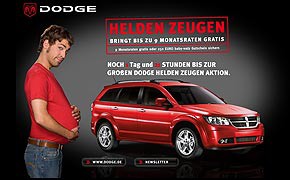 Marketingaktion: Dodge bietet Schwangerschafts-Rabatt Marketingaktion: Dodge bietet Schwangerschafts-Rabatt