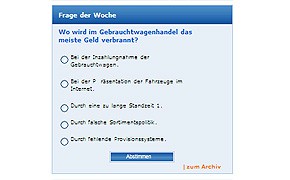 In eigener Sache: Neue "Frage der Woche" auf GW-<i>trends</i> online