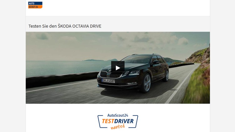 Skoda kooperiert mit Autoscout24: Test für "Testdriver"-Tool