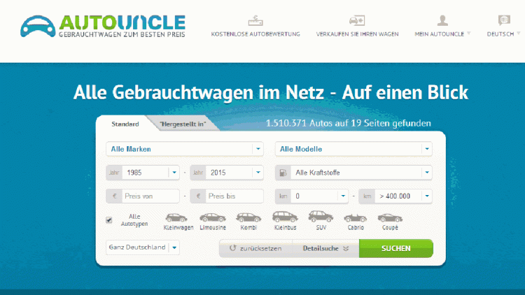Autouncle.de: Gebrauchtwagen von VW am beliebtesten
