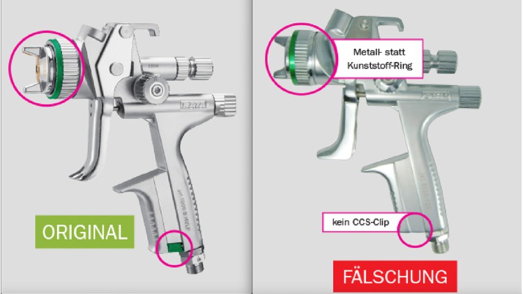 Achtung Plagiate: Spritzpistolen-Fälschungen im Umlauf