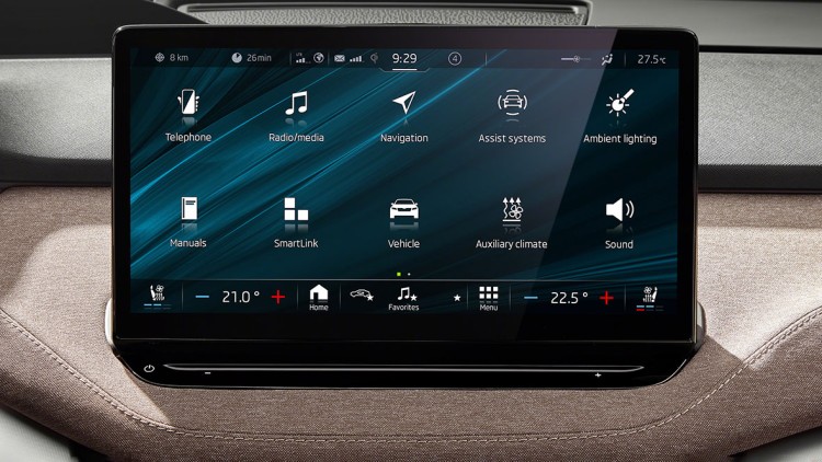 Infotainment Skoda Enyaq; Digitalradio; Radio; Interieur