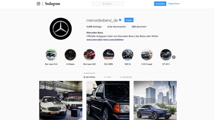 Social Media: Mercedes hat die meisten Follower