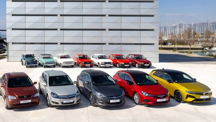 90 Jahre Opel-Kompaktklasse Kadett und Astra