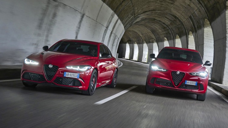 Alfa Romeo: Giulia und Stelvio laufen weiter Alfa Romeo Giulia und Stelvio fahren in einem Tunnel