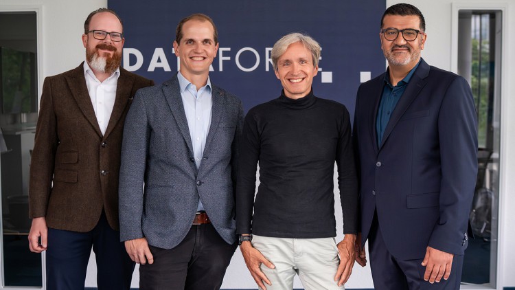 Von links: Marcus Blum (CFO), Mirko Meyer-Wehmann (CIO), Marc Odinius (CEO) und Levent Simal (CSO)
