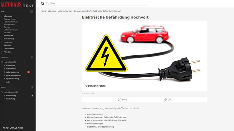 Unterweisung: Elektrische Gefährdung Hochvolt