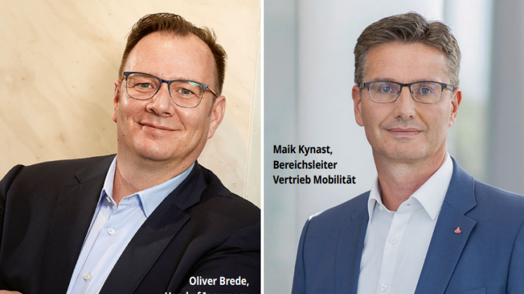 Maik Kynast, Bereichsleiter Vertrieb Mobilität, und Oliver Brede, Head of Insurance