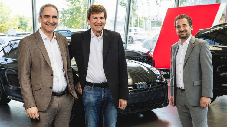V.l.n.r.: Christian Scherer (Geschäftsführender Gesellschafter Scherer Gruppe), Günter Hofmann (Geschäftsführender Gesellschafter Hofmann + Scherer) und Francisco Illing (Geschäftleiter Walldorf)
