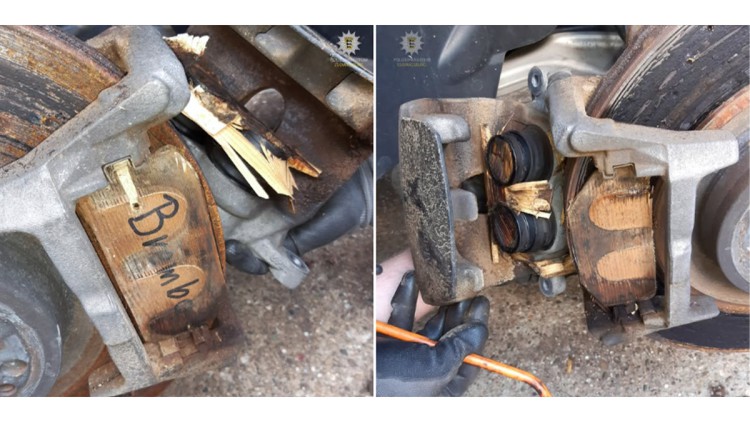 Wurm drin: Fahrer kauft Luxus-SUV mit Holz-Bremsklötzen Brembo Holzbremse Facebook Polizei Ludwigsburg